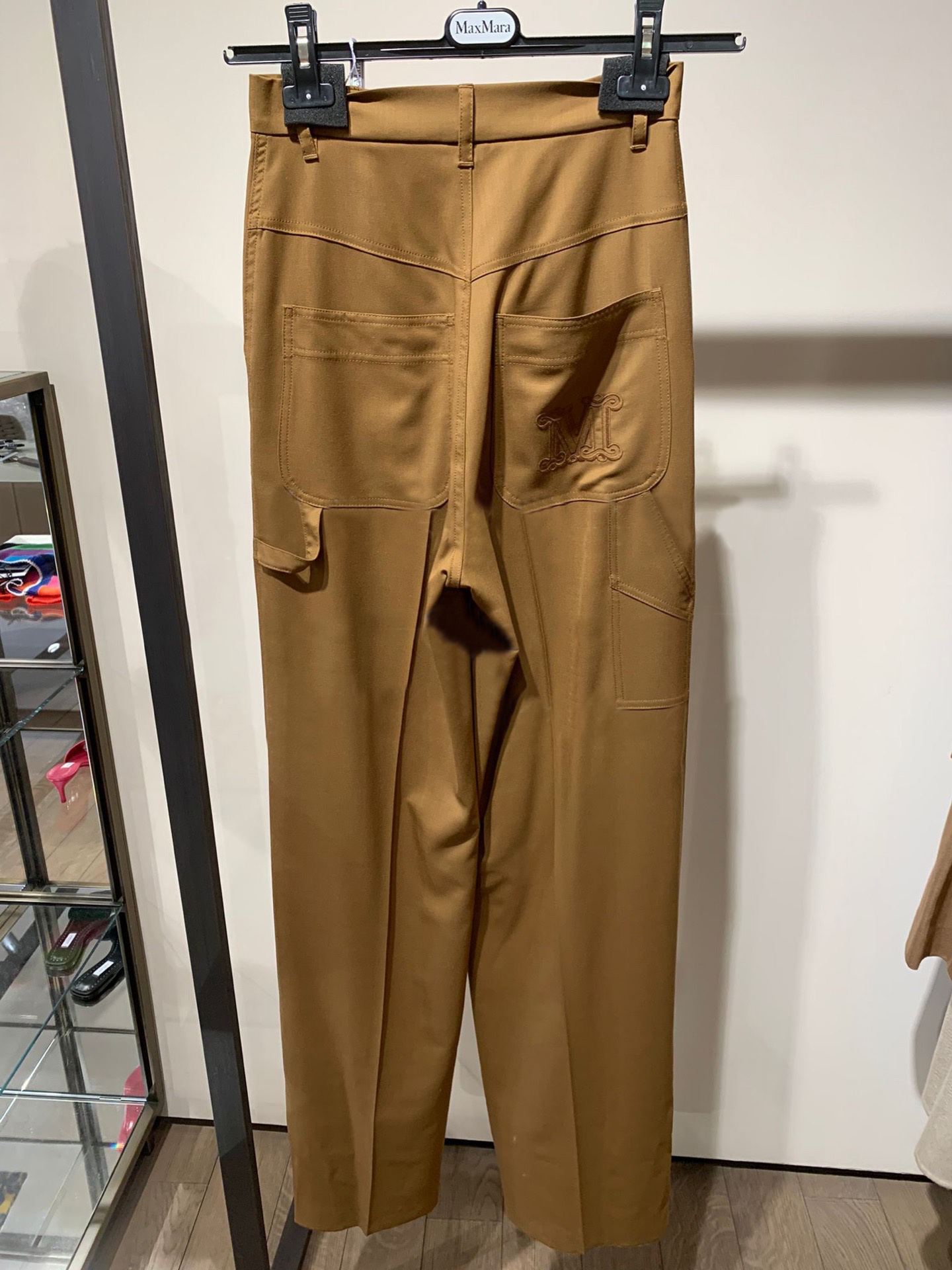 Max Mara Spliced Design Casual Pants In Brown