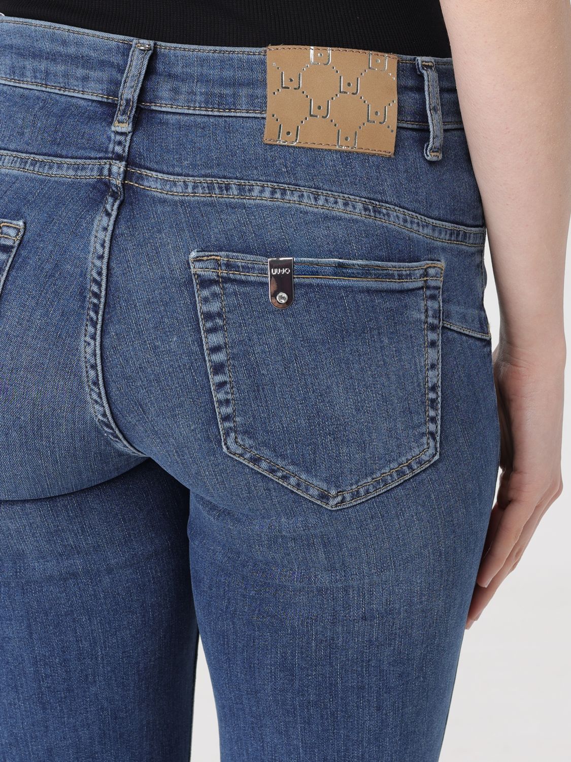 Liu •jo Denim Trousers With Belt Loops In Blue