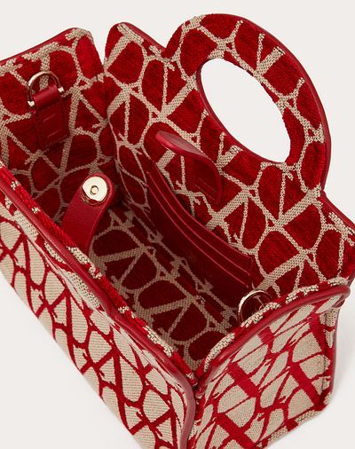 Valentino Le Troisième Toile Iconographe Top Handle Bag In Red