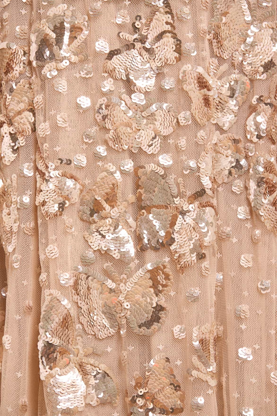 Needle & Thread Sequin-embellished Midi Dress In Neutral