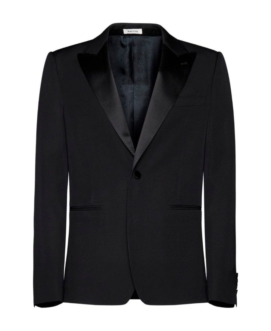 ALEXANDER MCQUEEN SILK LAPELS BLAZER