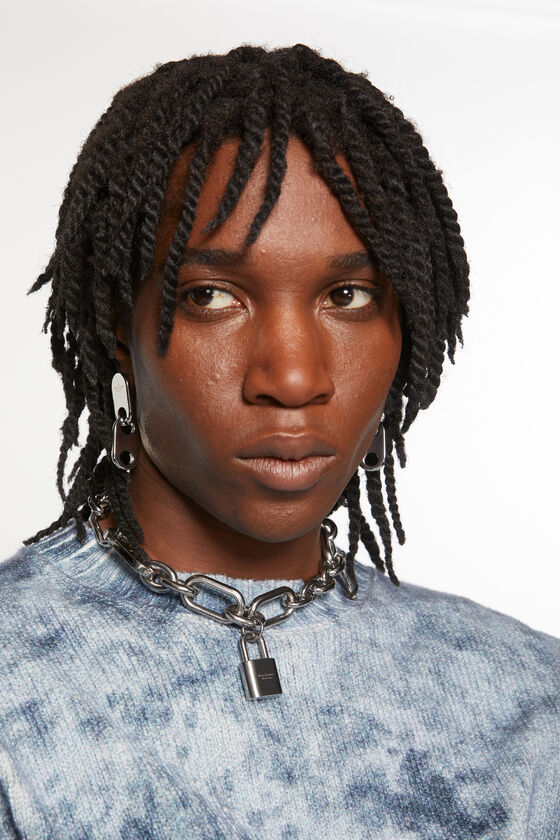 Acne Studios Chain Lock Earring In Black