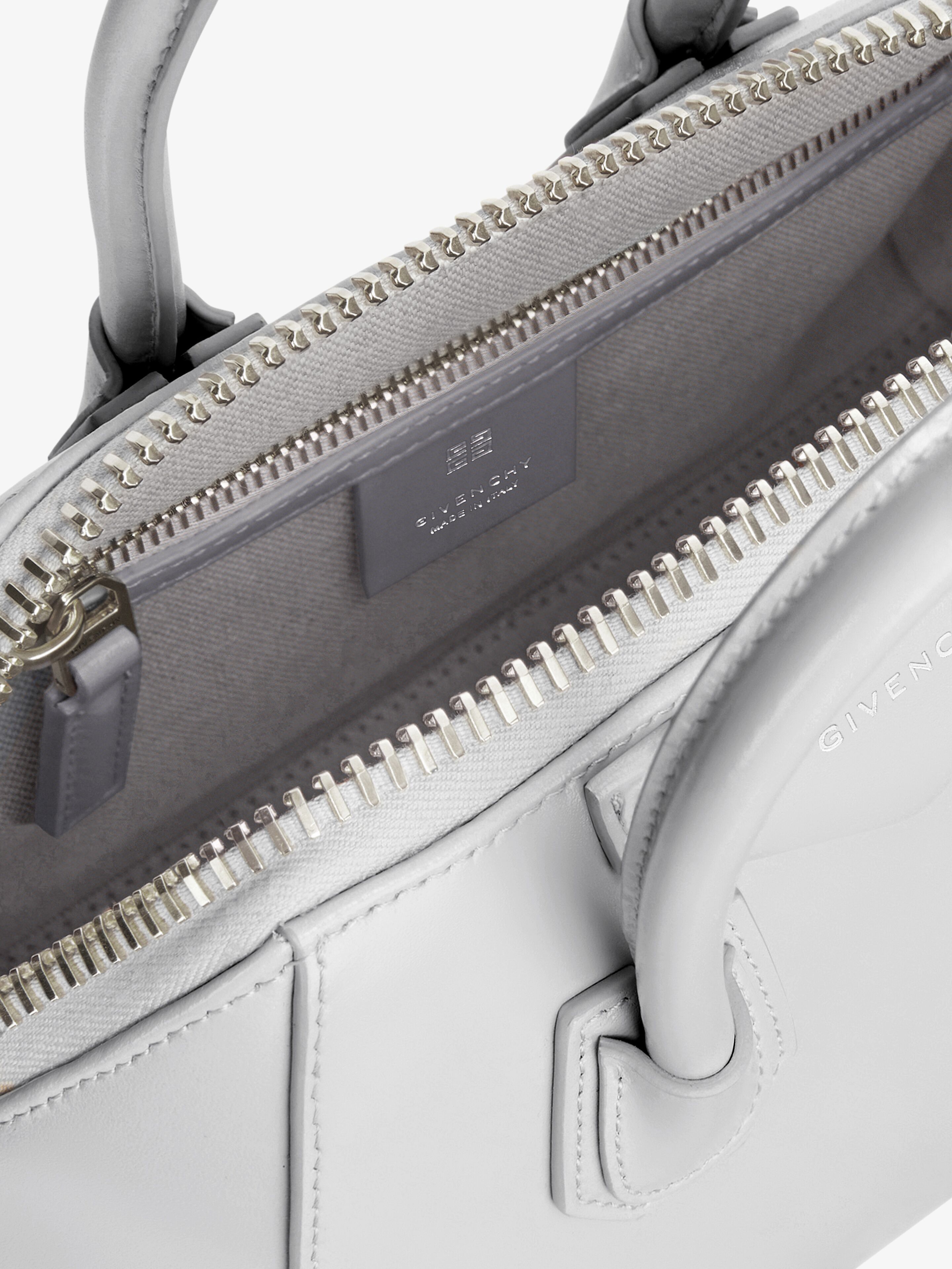Givenchy Small Antigona Leather Tote Bag In White