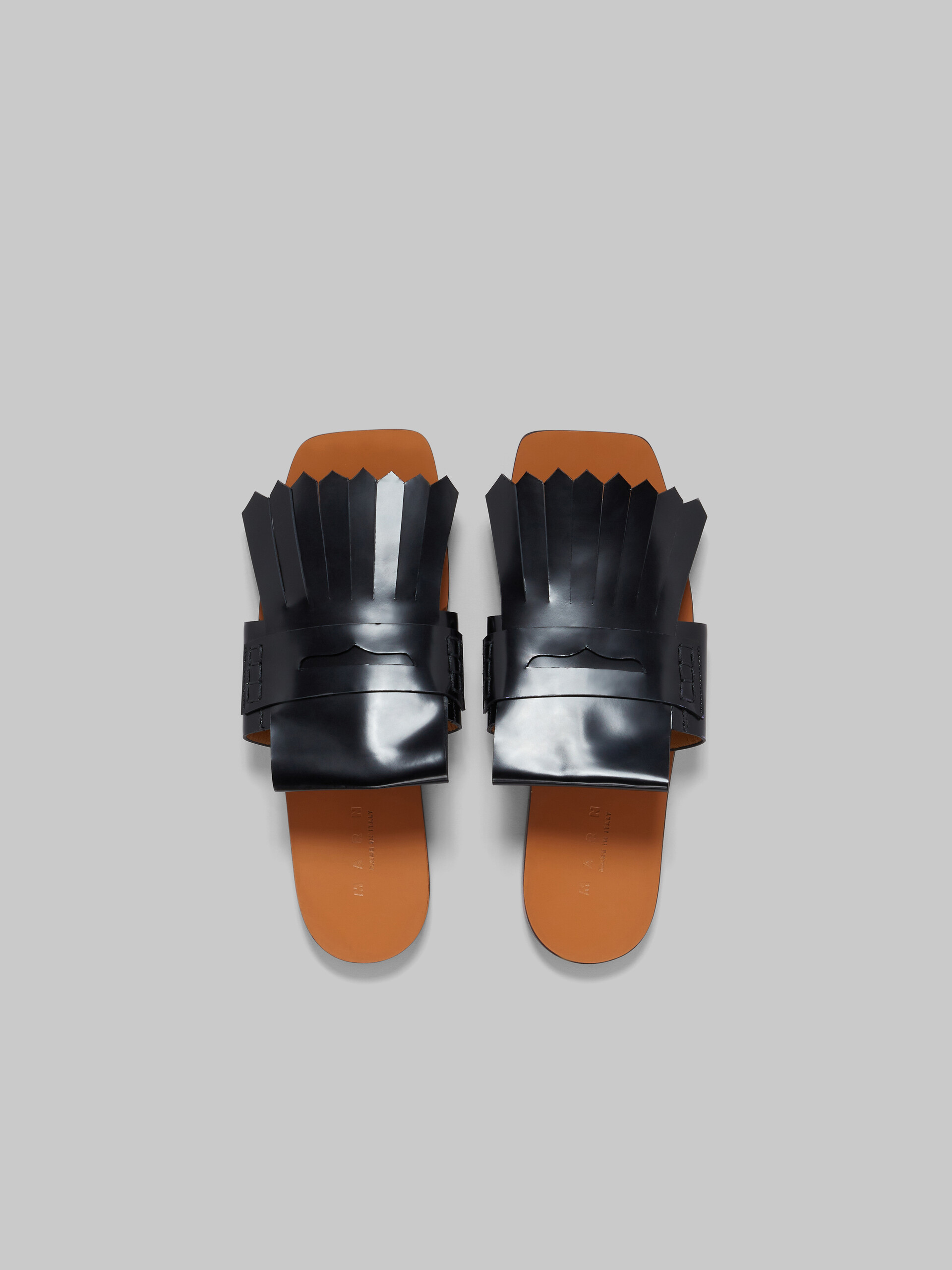 Marni Bambi Square-toe Leather Sandals In Black