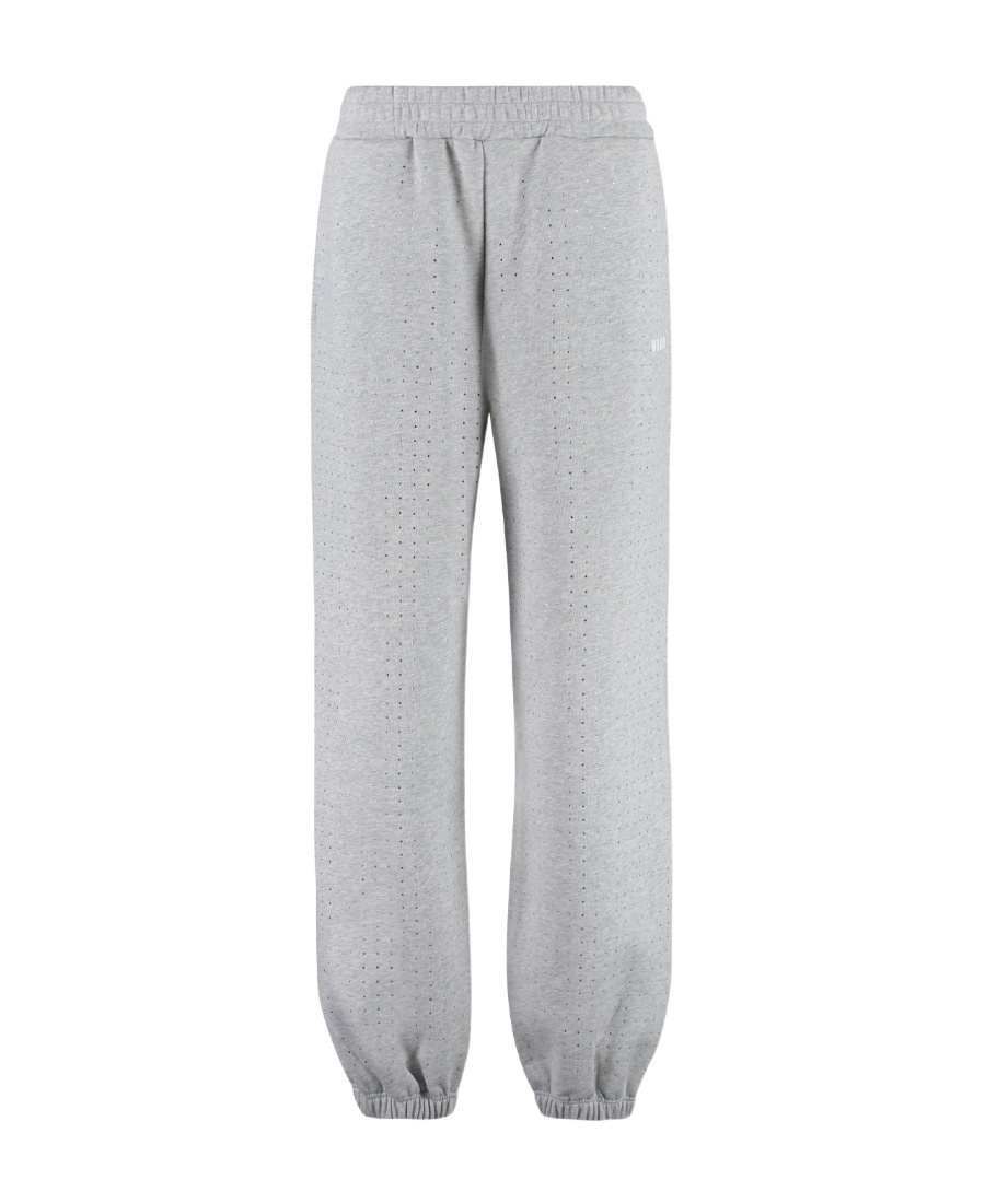 Msgm Logo Sweatpants In Gray