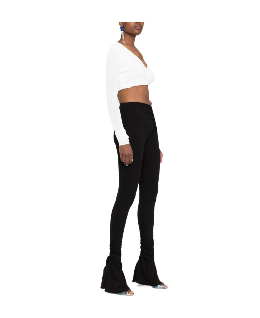 Mugler Cut-out Flared Trousers In Black