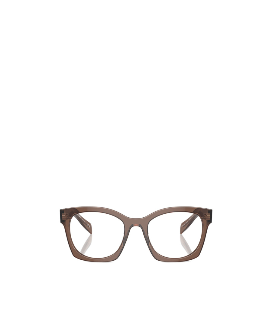 Prada Square Frame Glasses In Brown