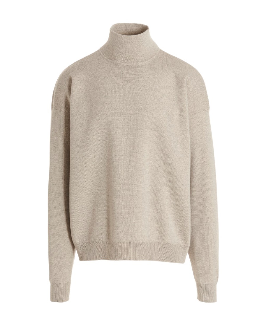 Shop Fear Of God High-neck Long-sleeved Jumper In Nude