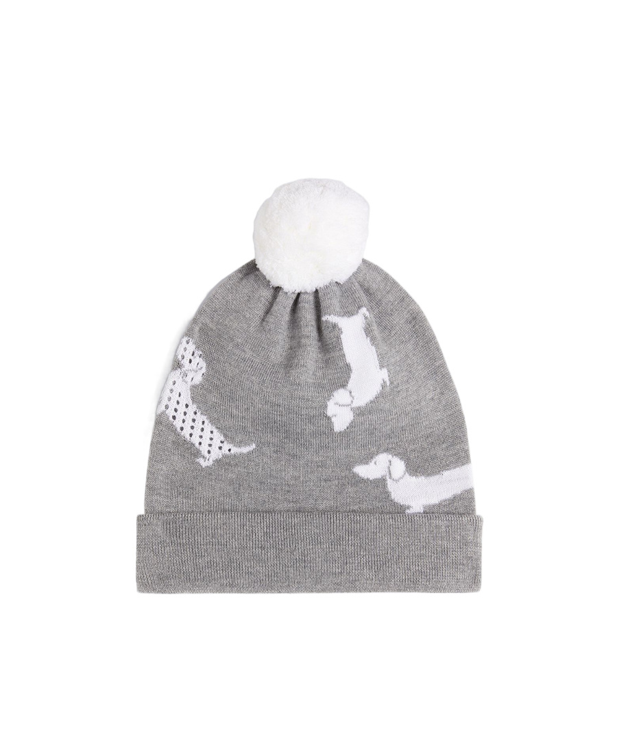 THOM BROWNE POMPOM-DETAIL HECTOR BEANIE