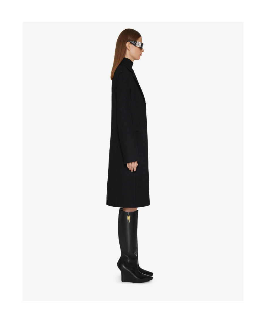 Givenchy G-lock Leather Wedge Knee-high Boots In Black