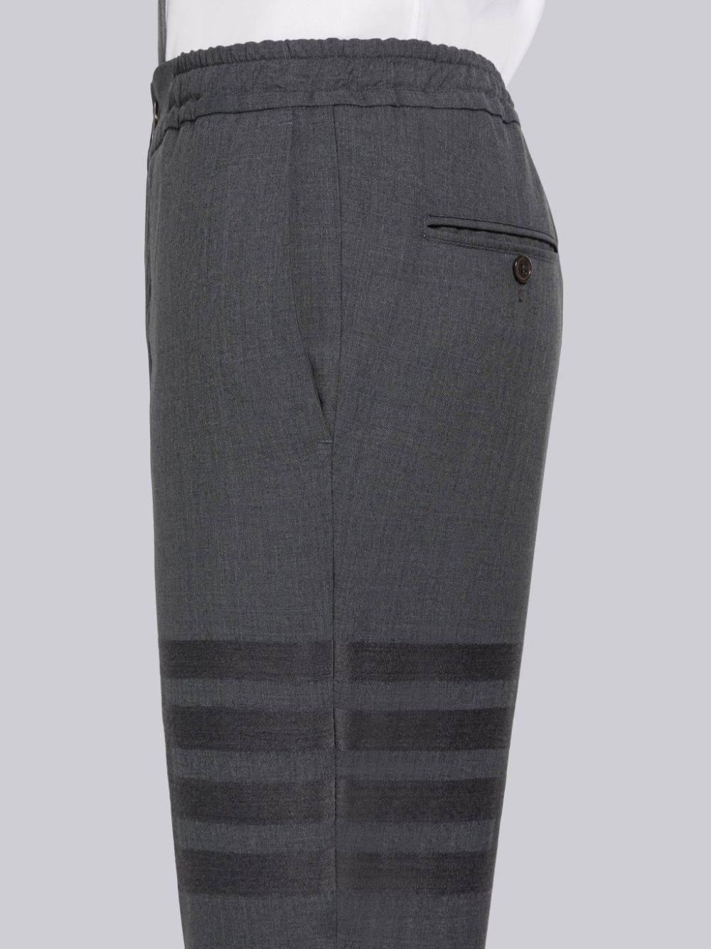 Shop Thom Browne Cropped Tailored Trousers In Black