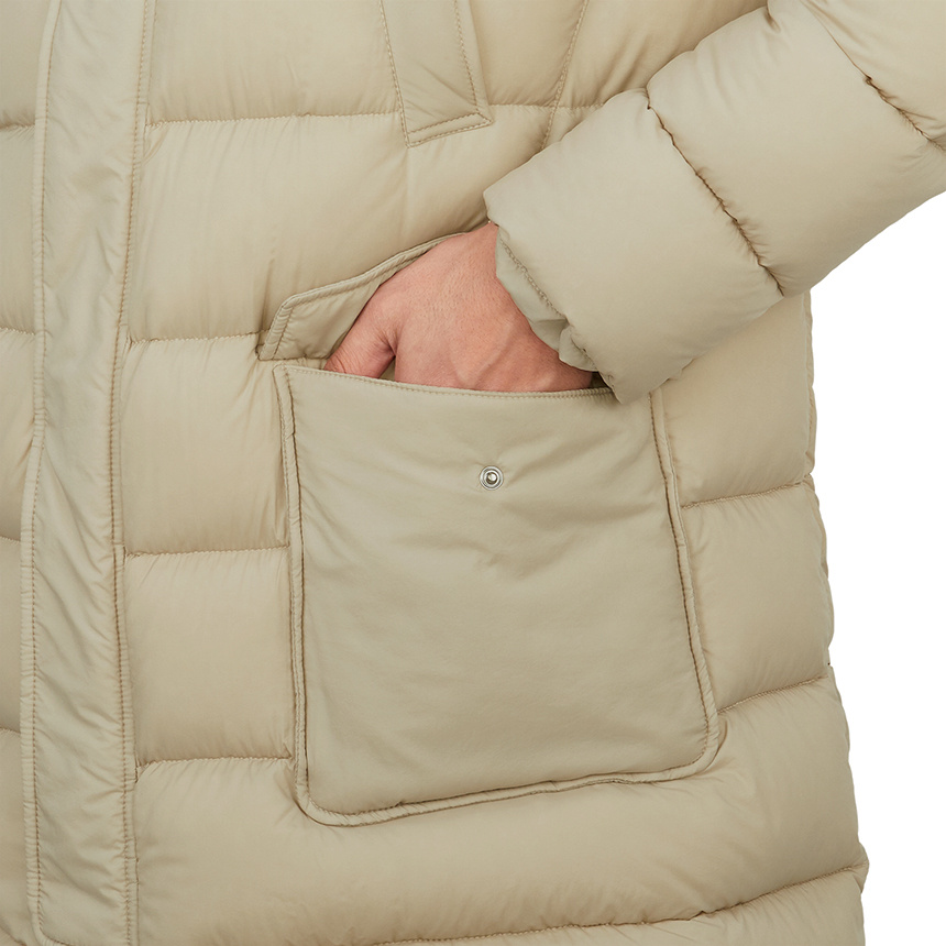 Herno Long-sleeved Down Jacket In Nude
