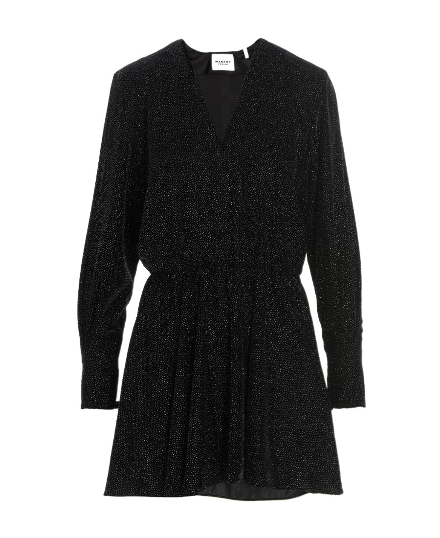 Isabel Marant Étoile Alexane Velvet Dress In Black