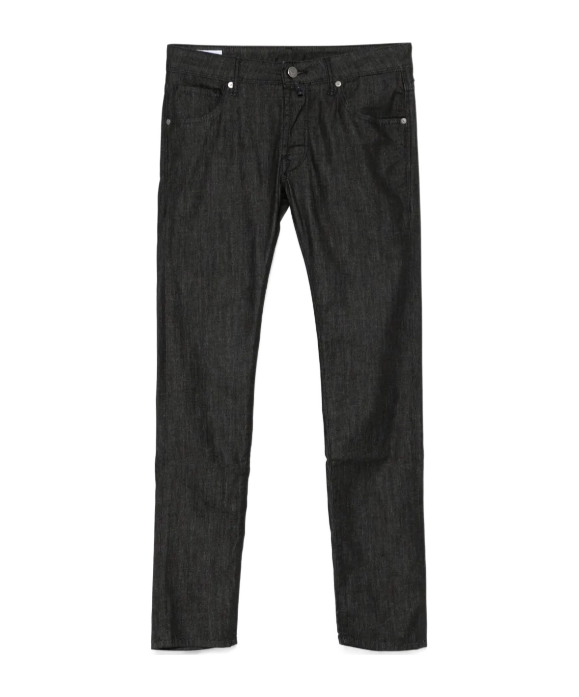 Incotex Logo-patch Jeans In Black
