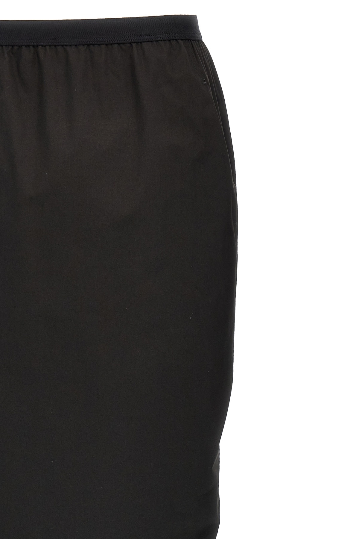 Rick Owens Soft Pillar Long Skirt In Black