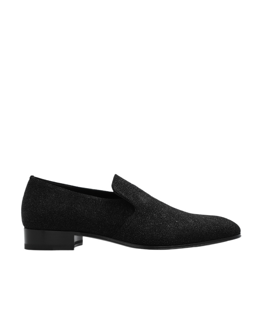 ALEXANDER MCQUEEN GLITTER LEATHER SLIPPERS