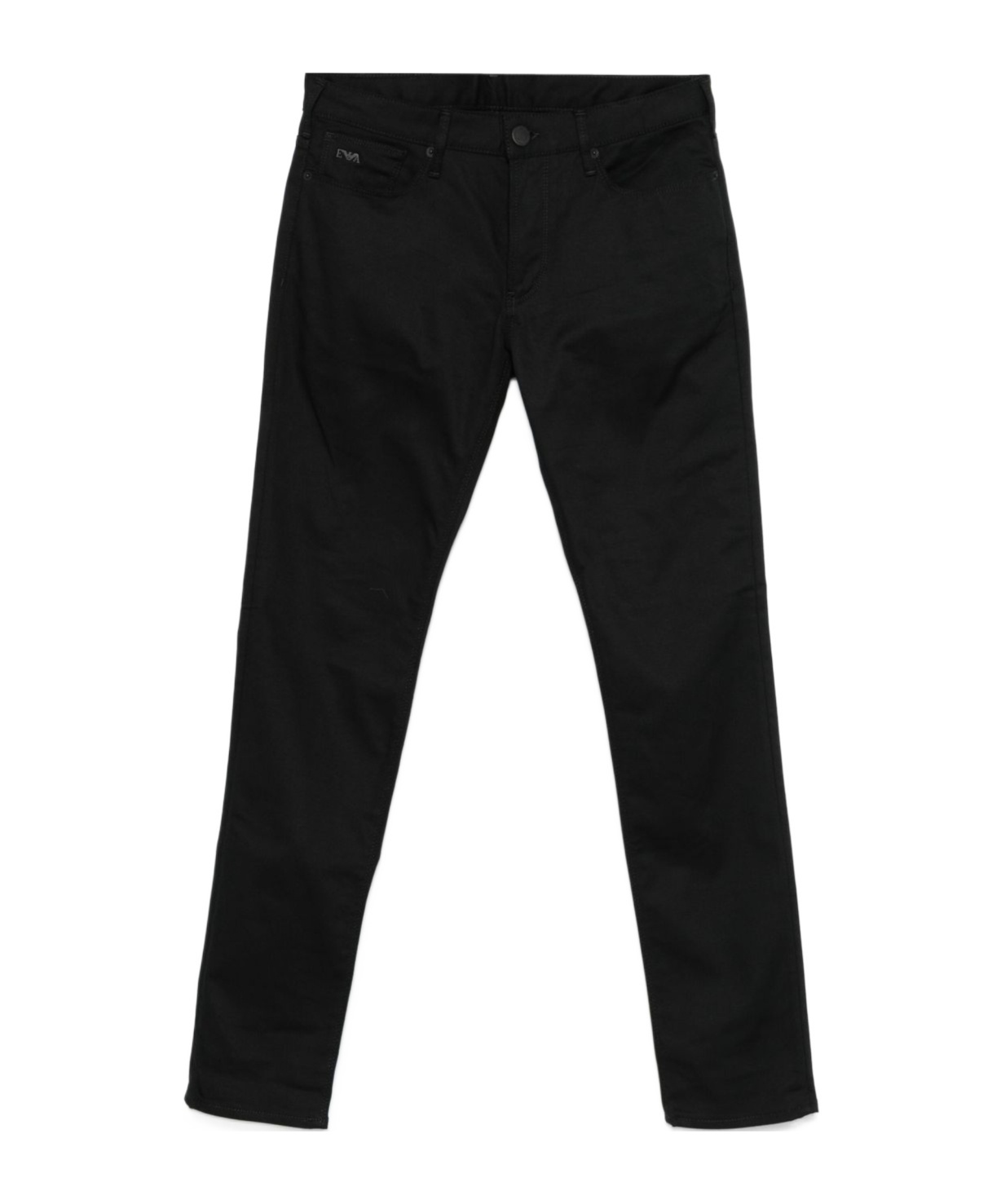 EMPORIO ARMANI LOGO-PLAQUE SLIM-FIT JEANS