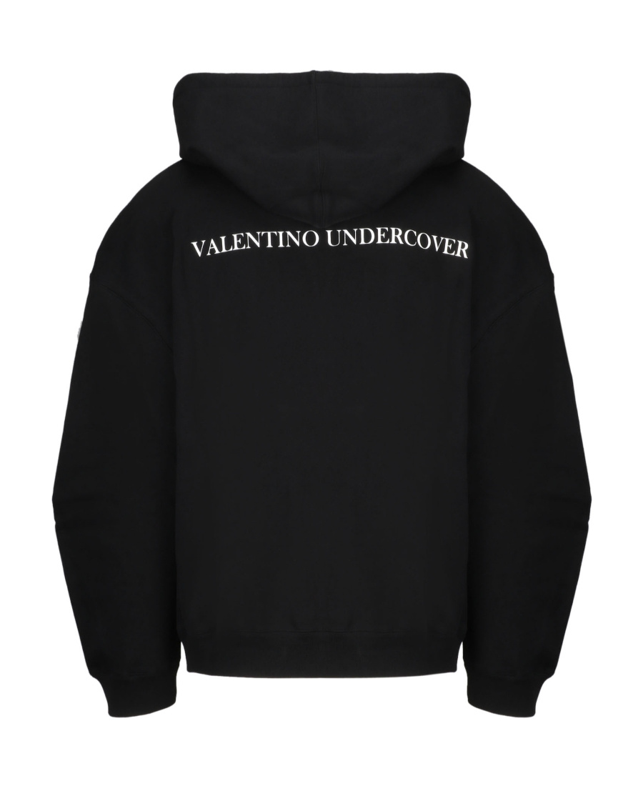 Valentino Character Printed Hooded Hooded Hoodie In Black