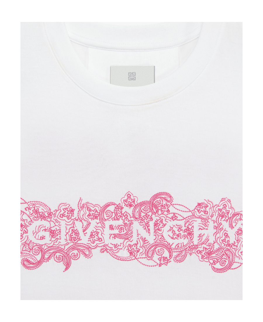 Givenchy 4g Embroidered Logo Classic Fit T-shirt In White