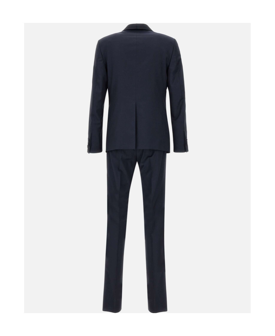 Tagliatore V-collar Long-sleeved Suit Jacket  Vest  Trousers Suit In Black