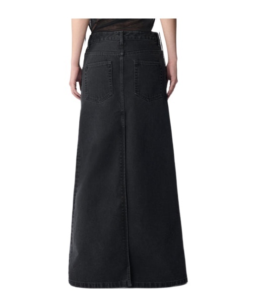 Ann Demeulemeester Asymmetrical Denim Skirt In Black
