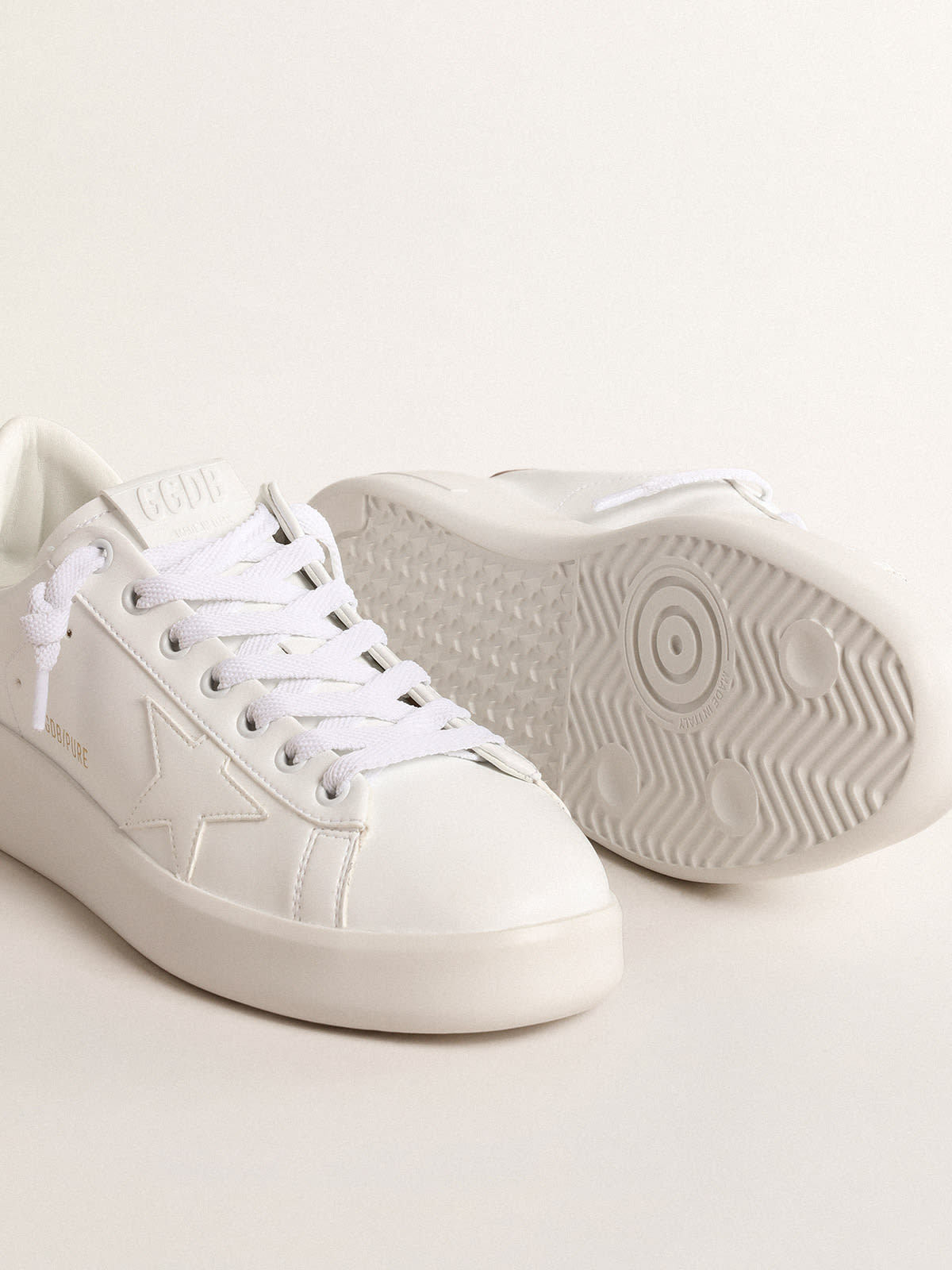 Golden Goose Pure-star Lace-up Sneakers In White