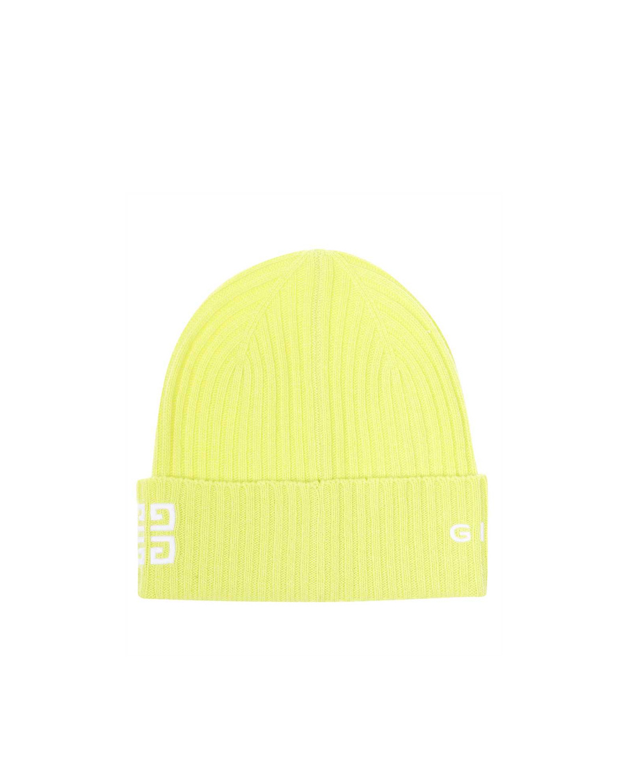 Givenchy Logo Woolen Cap In Yellow