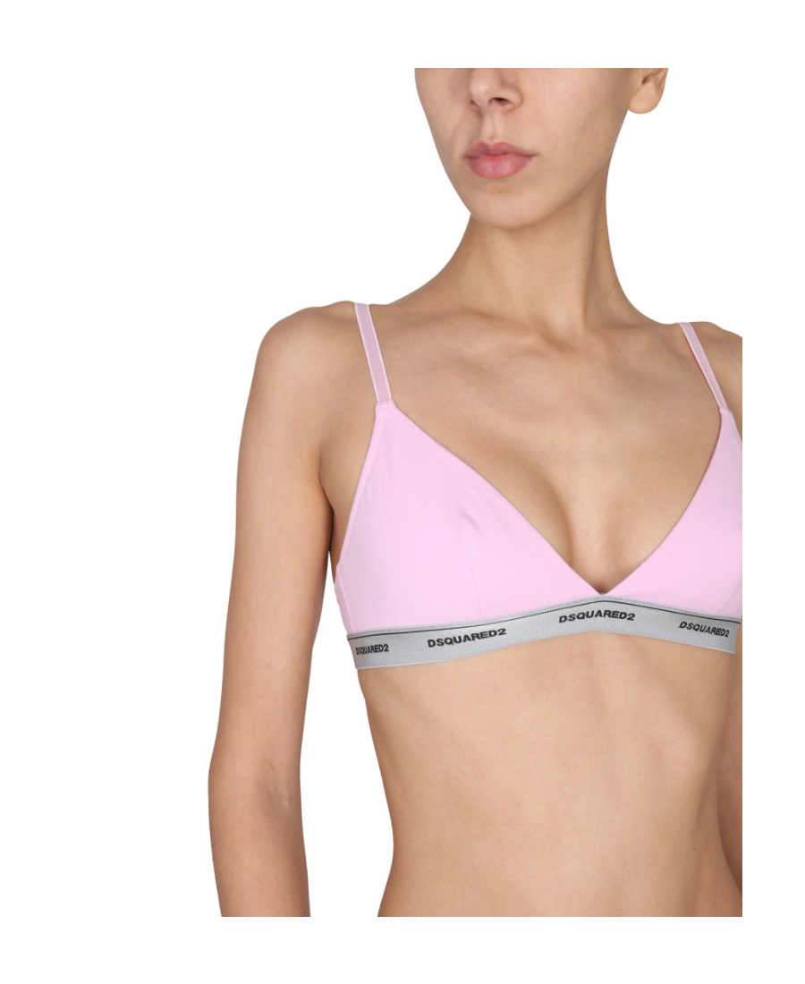 Dsquared2 Dsquared Women Bralette With Logo In Pink