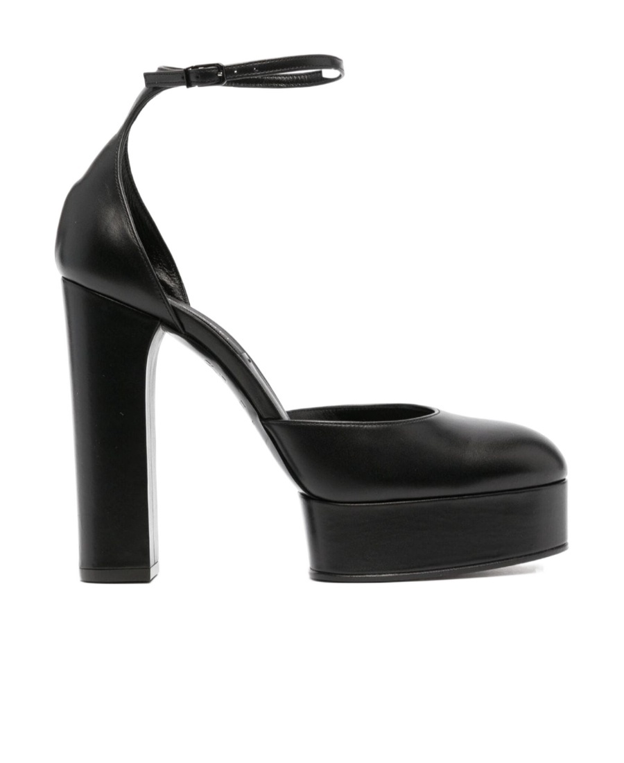 Casadei Black Patent Leather Pumps With Platform In Black