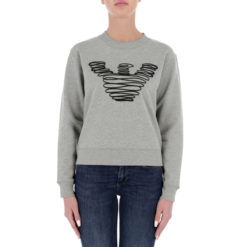 EMPORIO ARMANI ROUND COLLAR LONG SLEEVE SWEATER