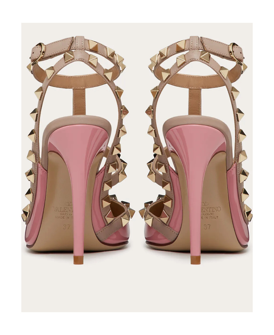 Shop Valentino Rockstud High-heel Pumps In Nude