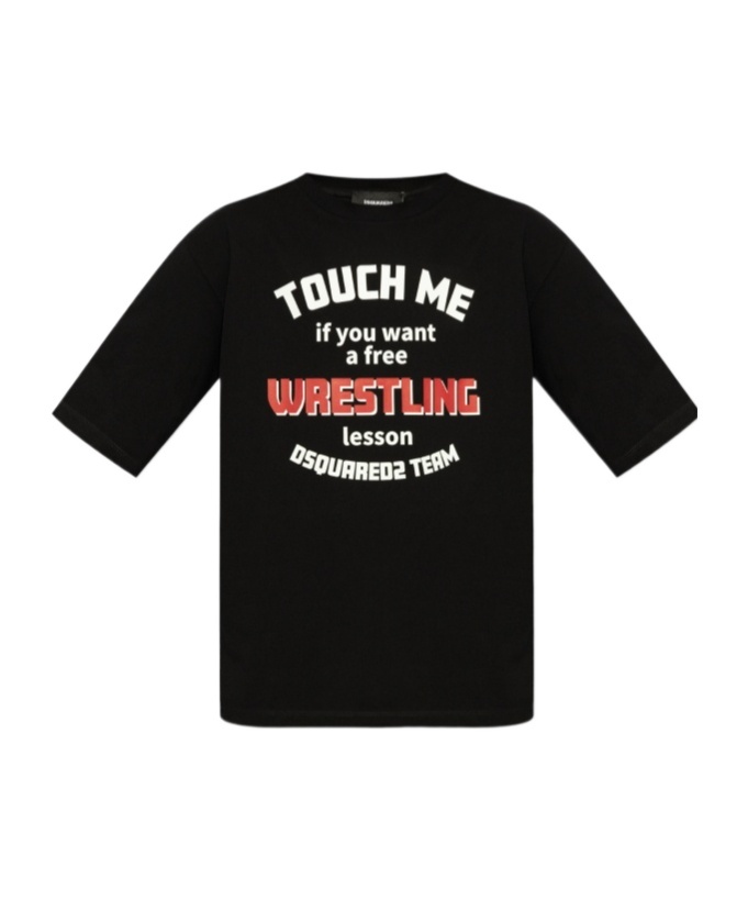 Dsquared2 Open-necked Black Shirt In Black