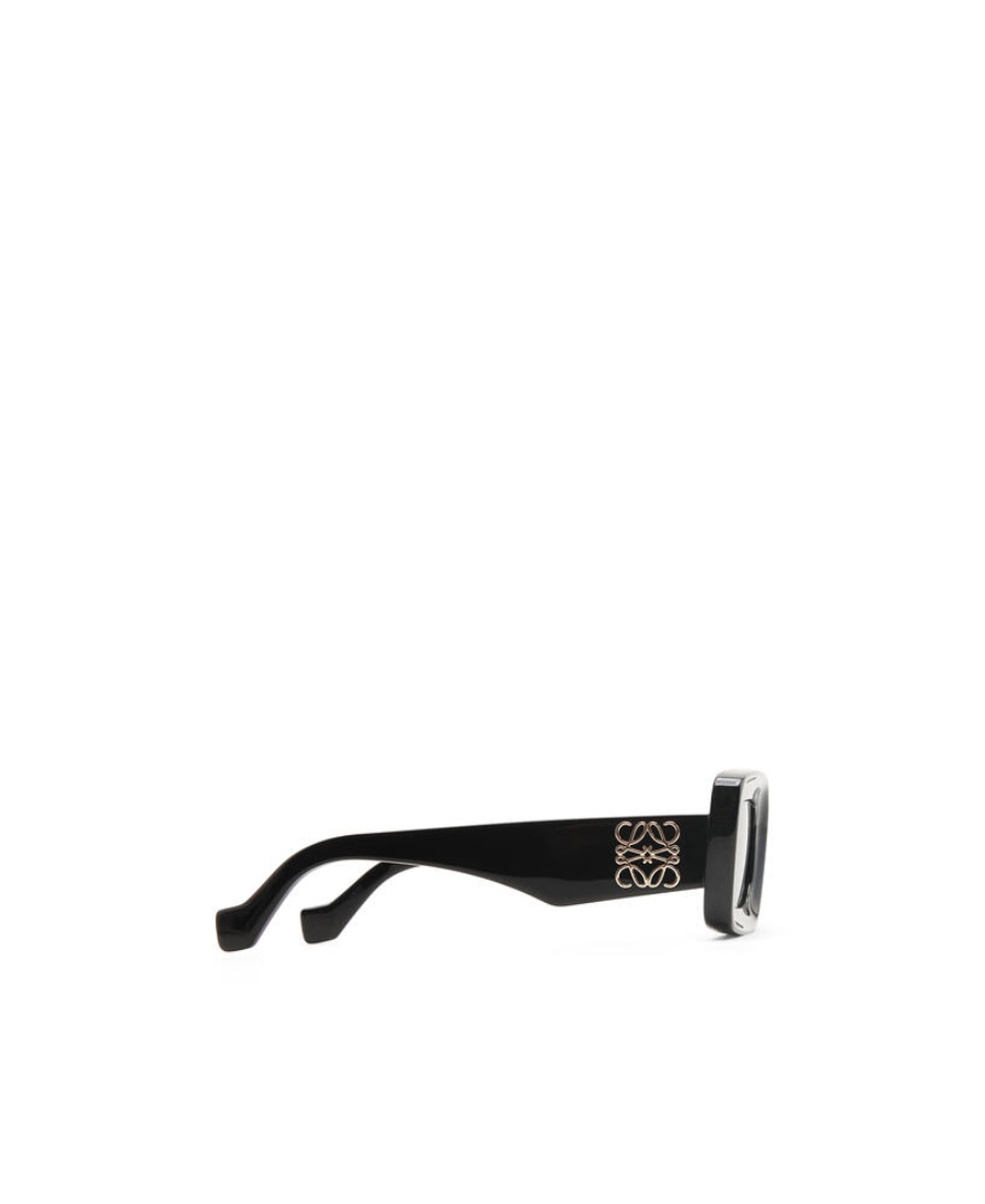 Loewe Womens Black G736270x18 Rectangular Logo-embellished Acetate Sunglasses In Black