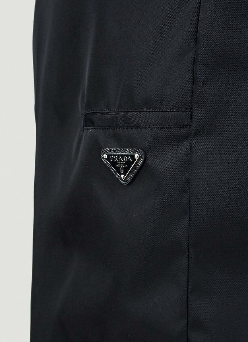 Prada Poplin Bermuda Shorts In Black