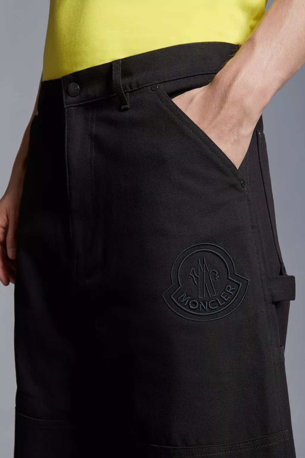 Moncler Logo-embroidered Cotton Track Pants In Black