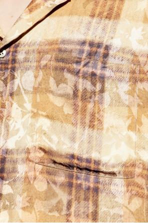 Dries Van Noten Mens Tan Carltone 2028 Graphic-print Woven Shirt In Brown