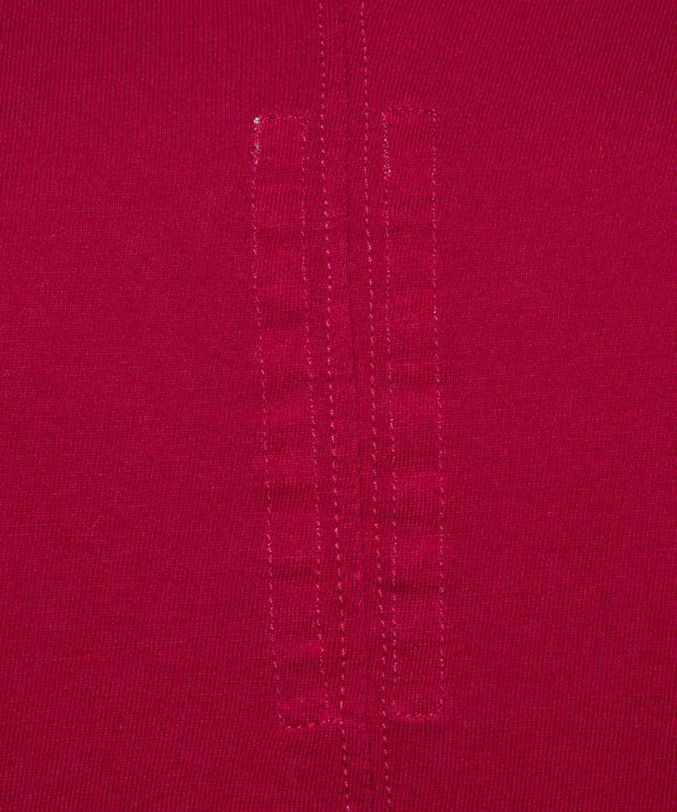Rick Owens Open-necked Black Shirt In Red