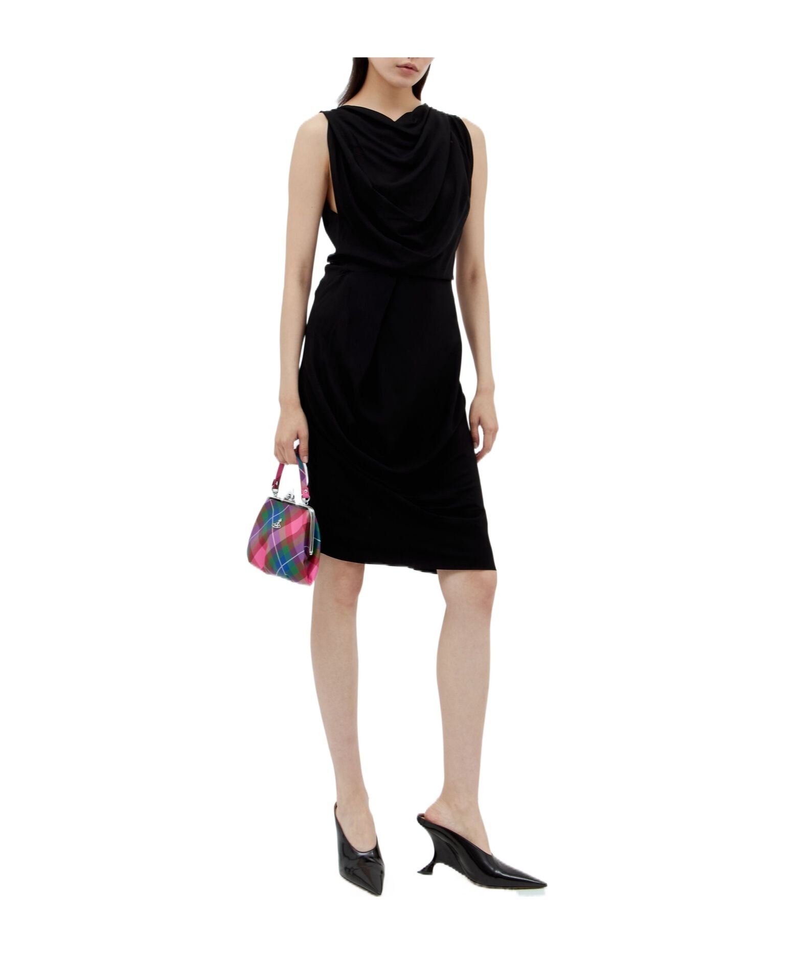Shop Vivienne Westwood Fond Midi Dress In Black