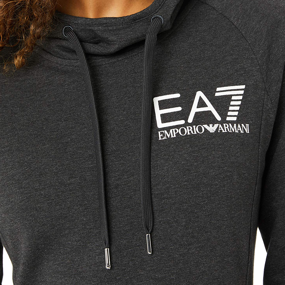 EA7 LOGO PRINTED HOODED SWEATER 