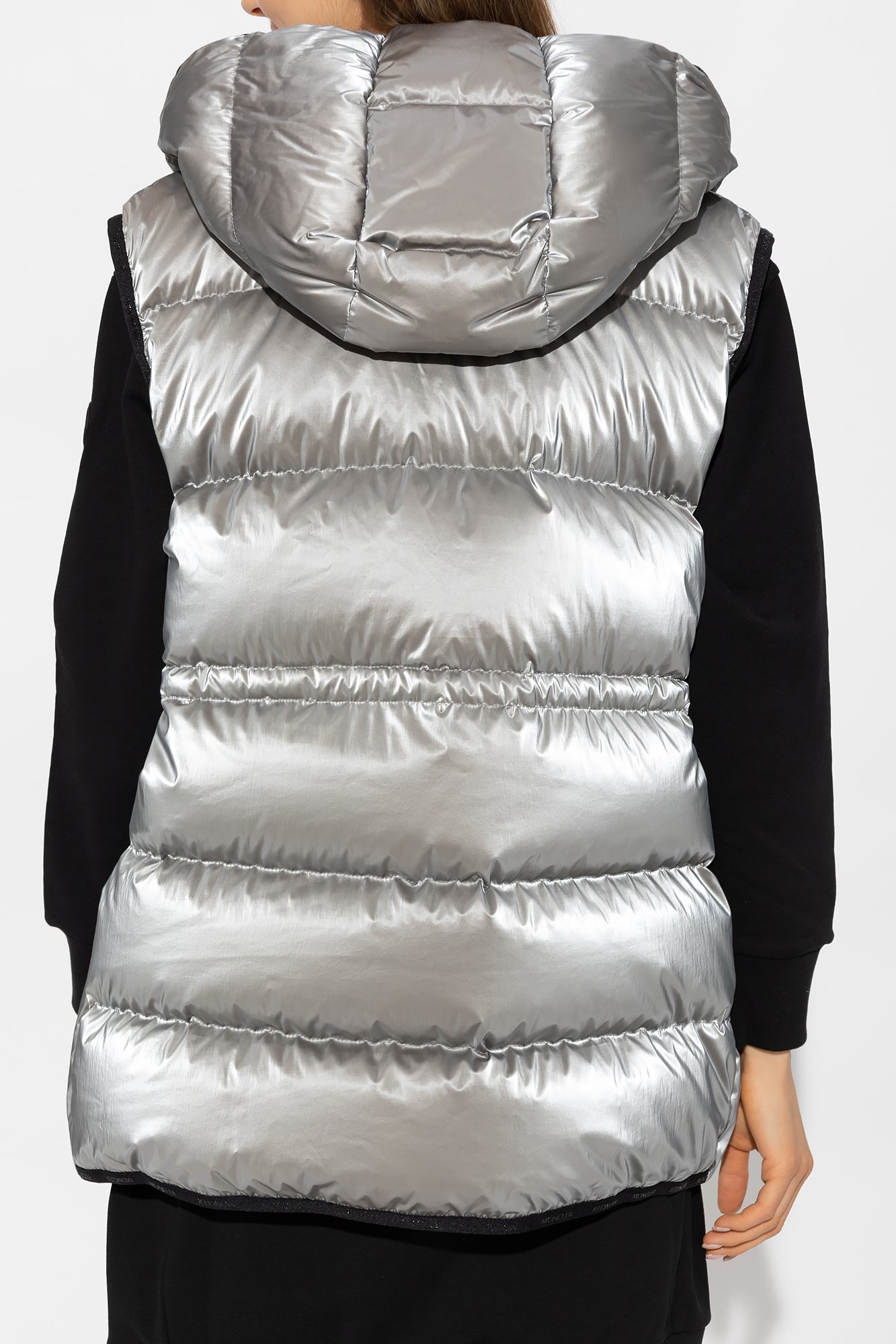Moncler Hera Hooded Down Gilet In White