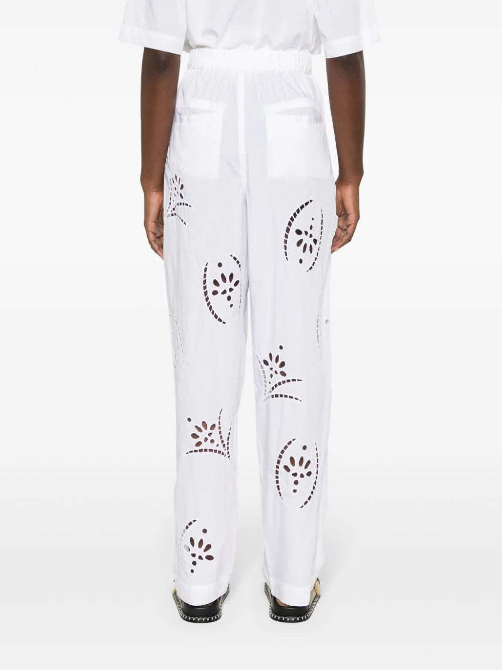 Isabel Marant Hectorina Broderie-anglais Trousers In White