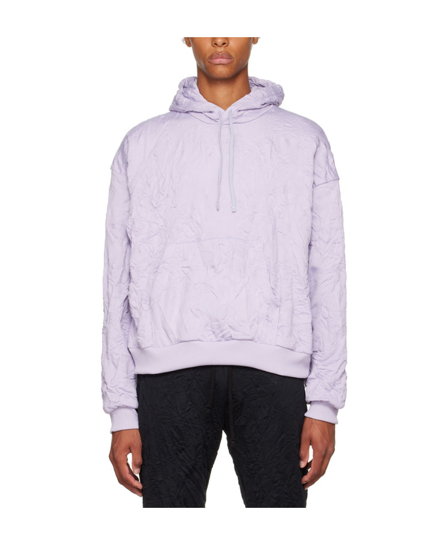 John Elliott Purple Crinkled Hoodie In Purple