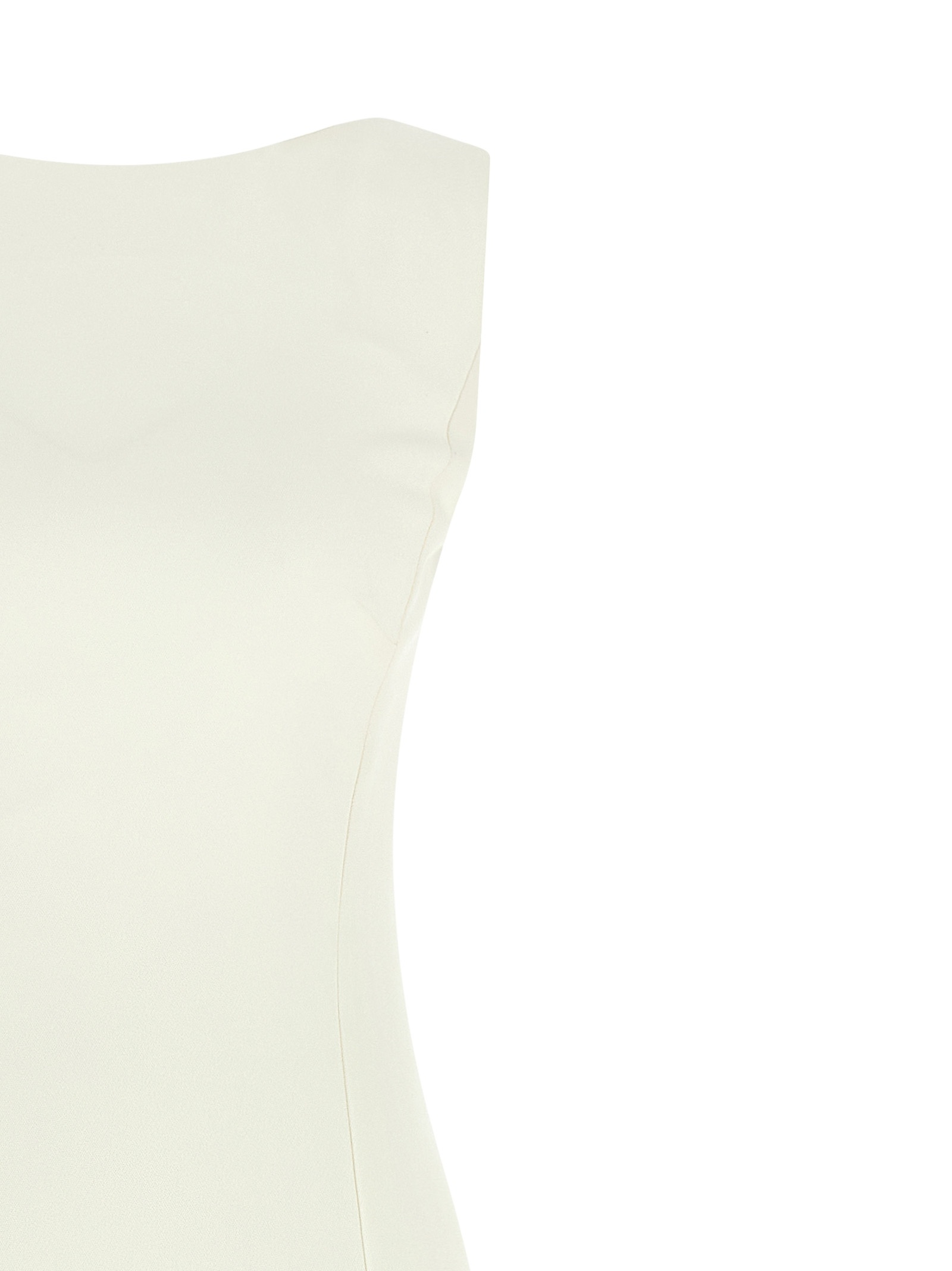 Pinko Ruffle Detail Midi Dress With Scoop Back In Neutral