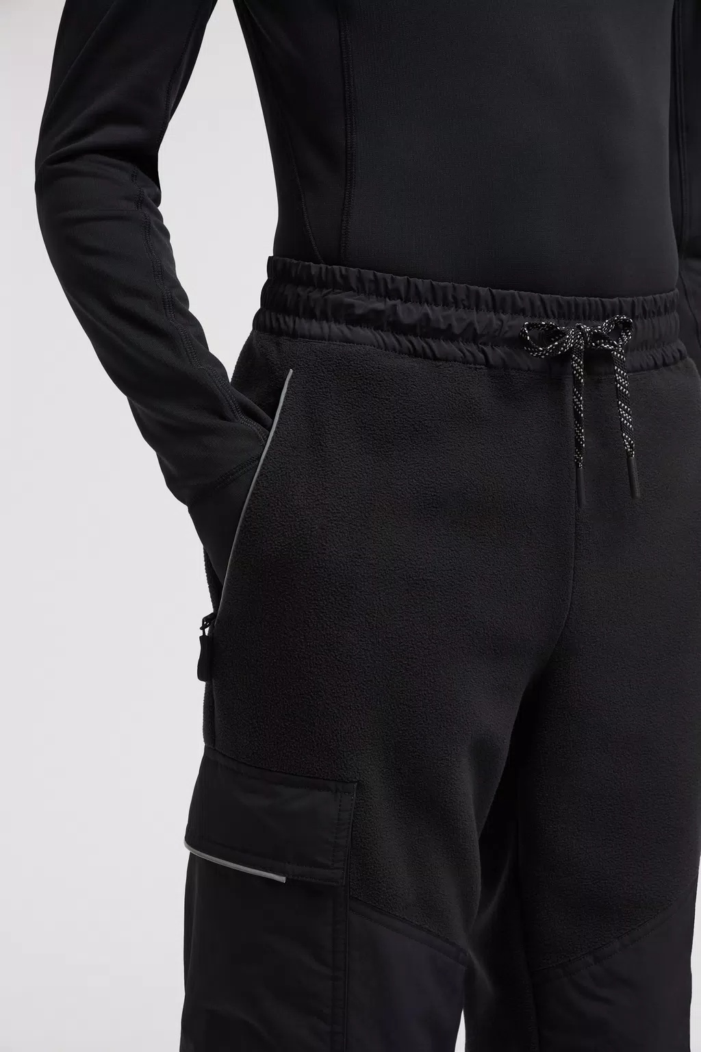 Moncler Fleece Track Pants In Black