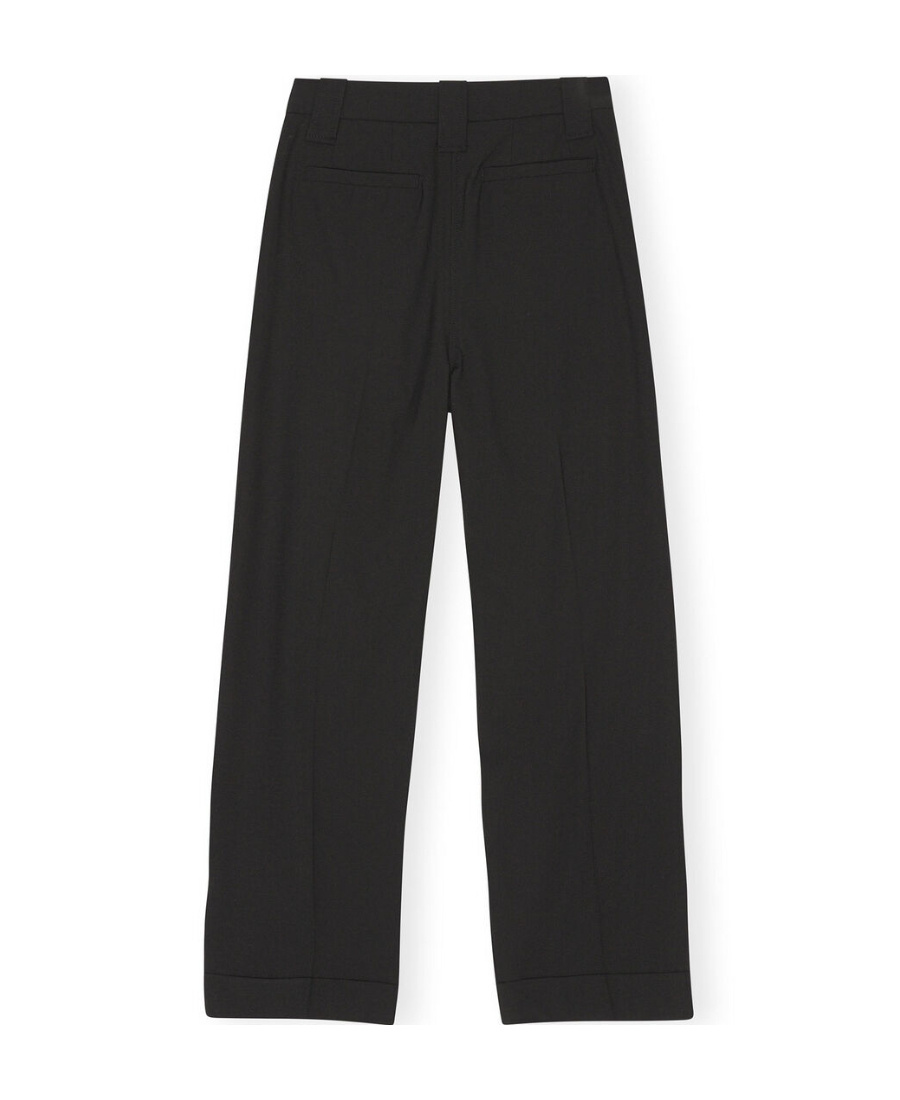 Ganni Wide-leg Tailores Trousers In Black
