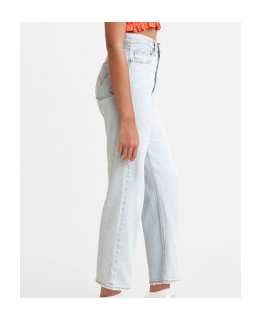 Levi's High Waisted Cropped Jeans In Blue