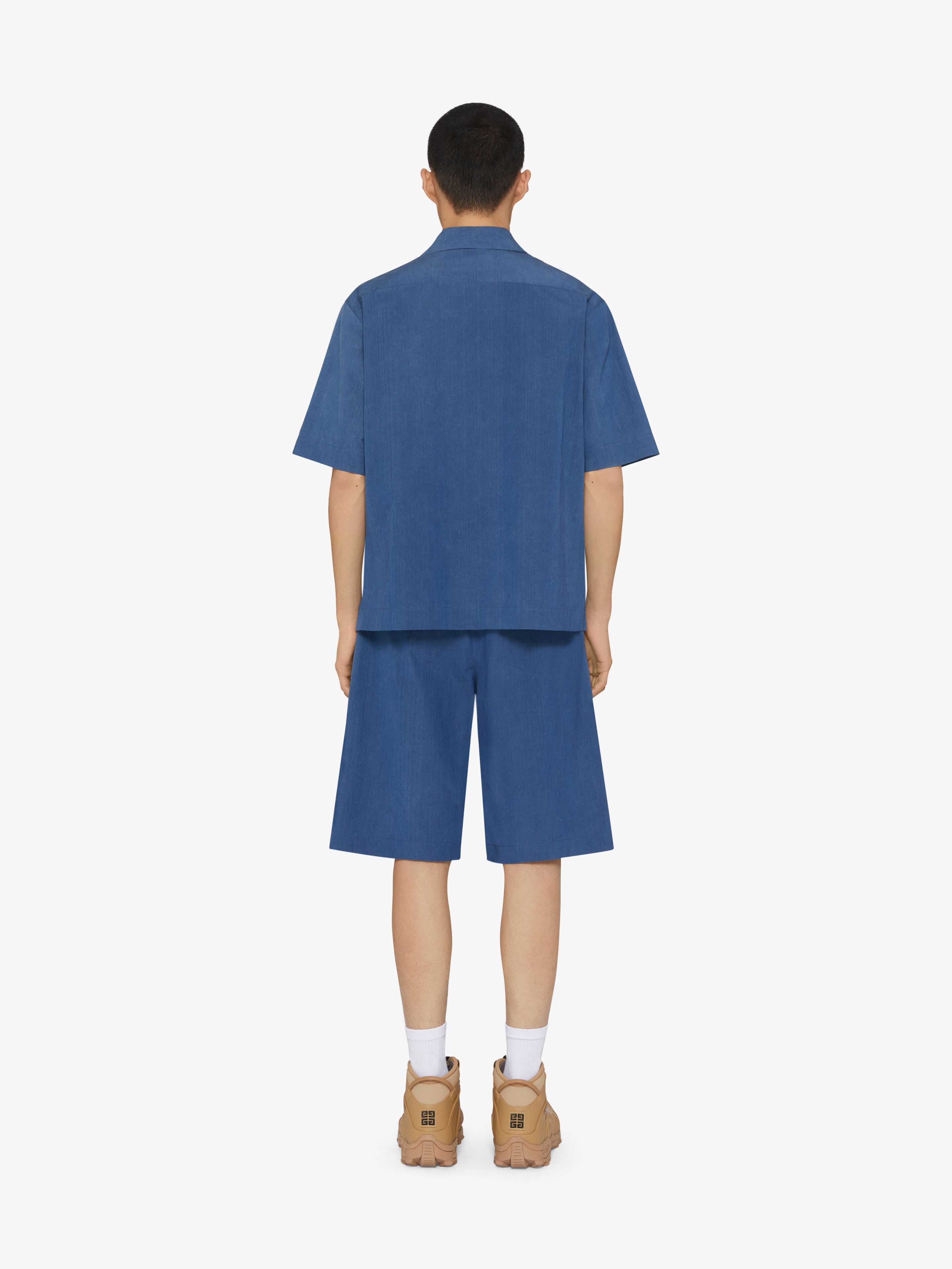 Givenchy Shirt In Ozone Washed Denim Chambray In Blue