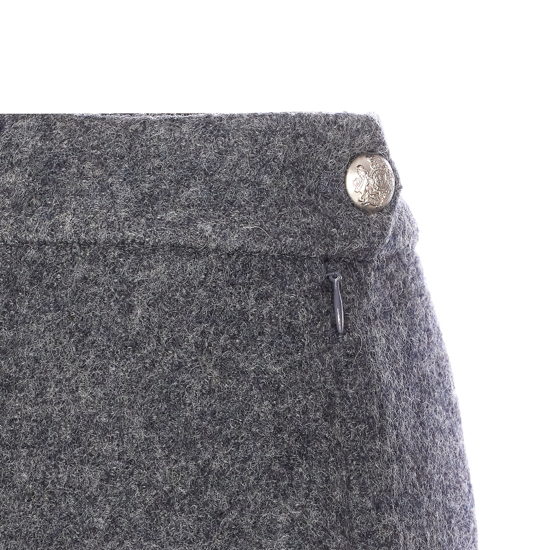 Dunst Zip Button Mini Skirt In Gray