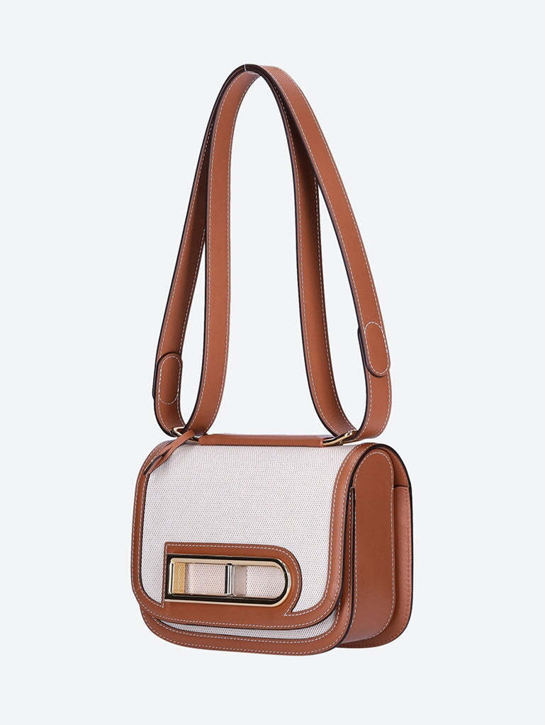 Delvaux Logo Shoulder Bag In White