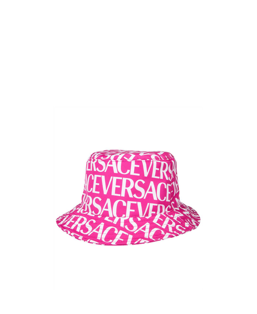 Versace Logo-lettering Bucket Hat In Pink